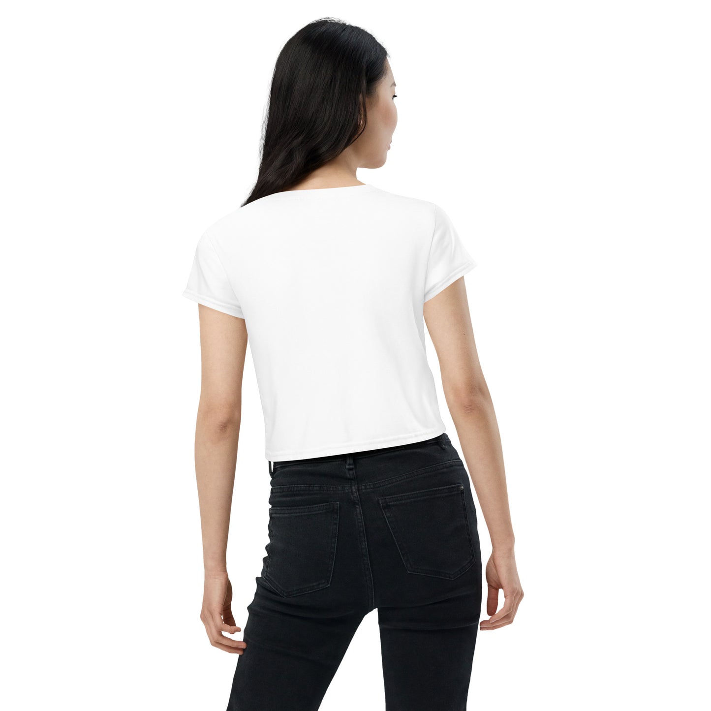 EzPanda® Pulse: Graffiti-Style Heartbeat Women's Crop Tee