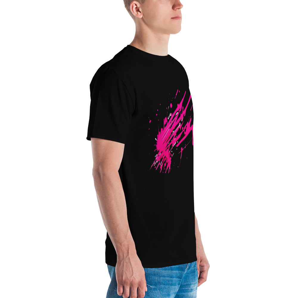 EzPanda® Neon Men's Wave: Graffiti-Style Power Surge Graphic Tee