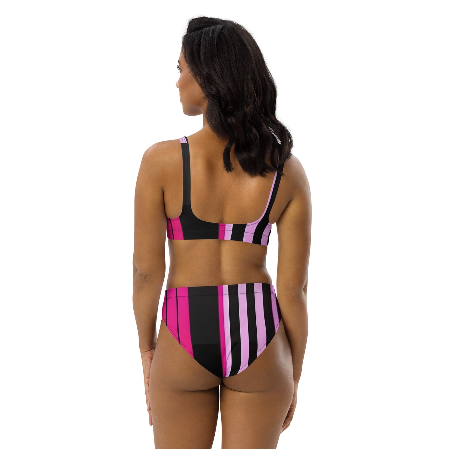 EzPanda® Neon Barcode: High-Waisted Bikini