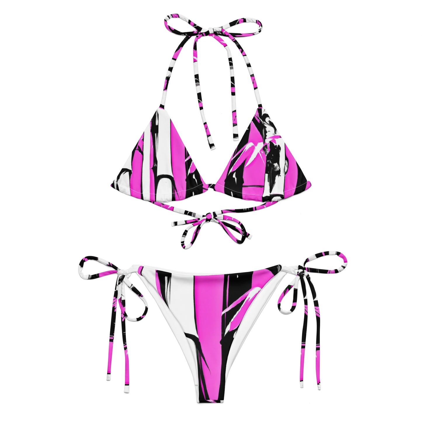 EzPanda® Neon Bamboo Bliss: Artistic Swimwear