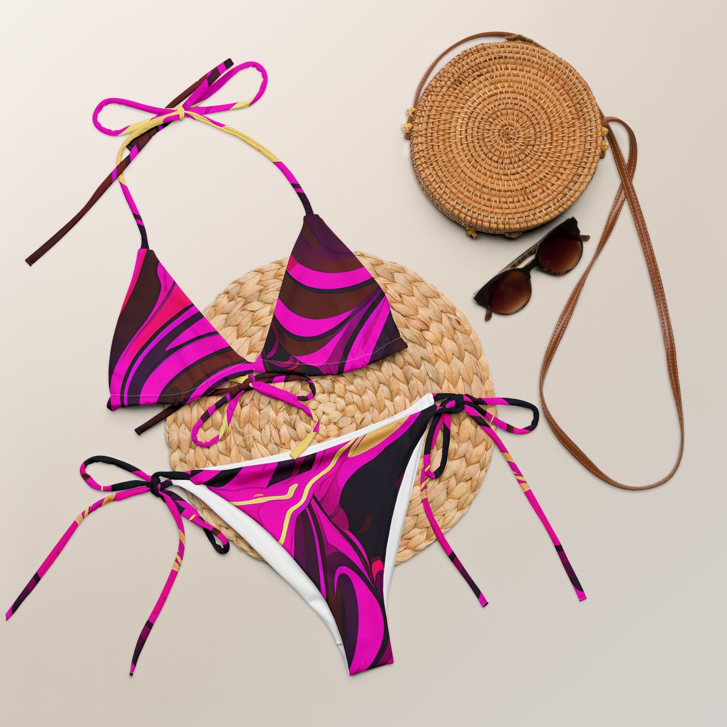 EzPanda® Digital Euphoria: Neon Pink Two-Piece Bikini