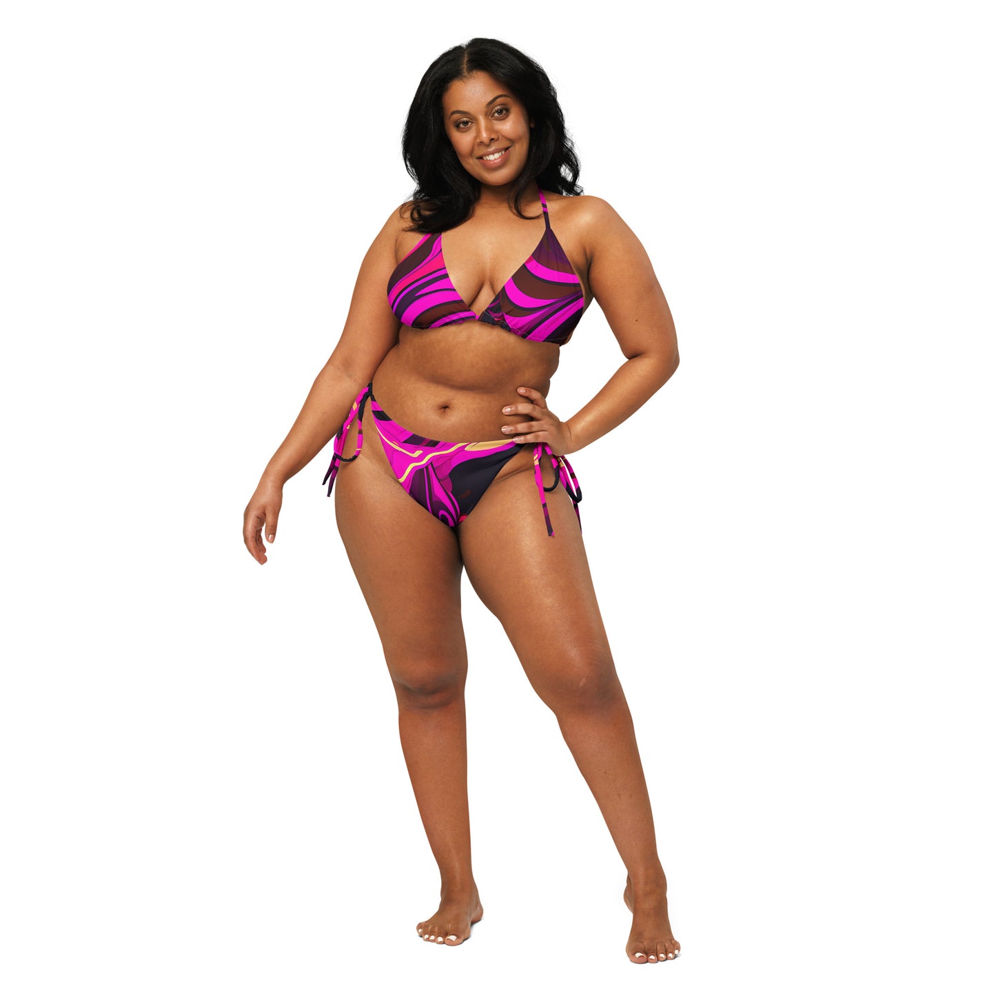 EzPanda® Digital Euphoria: Neon Pink Two-Piece Bikini