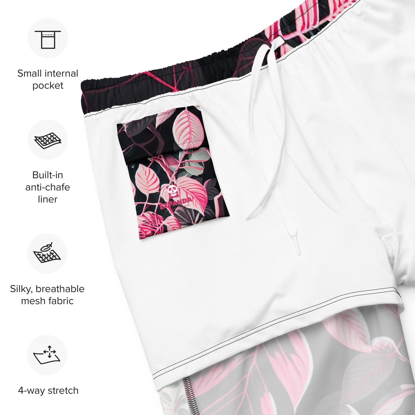 EzPanda® Neon Jungle Canopy: Men's Swim Trunks