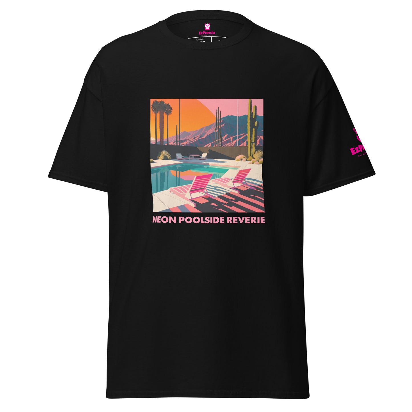 EzPanda® Neon Poolside Reverie: Men's Graphic Tee