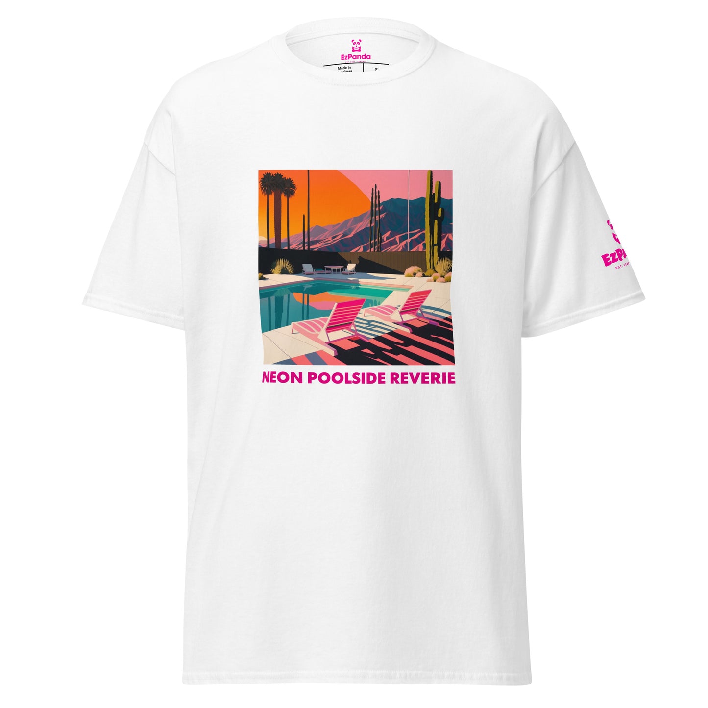 EzPanda® Neon Poolside Reverie: Men's Graphic Tee