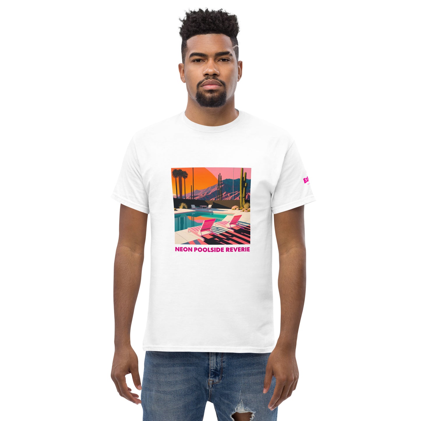 EzPanda® Neon Poolside Reverie: Men's Graphic Tee