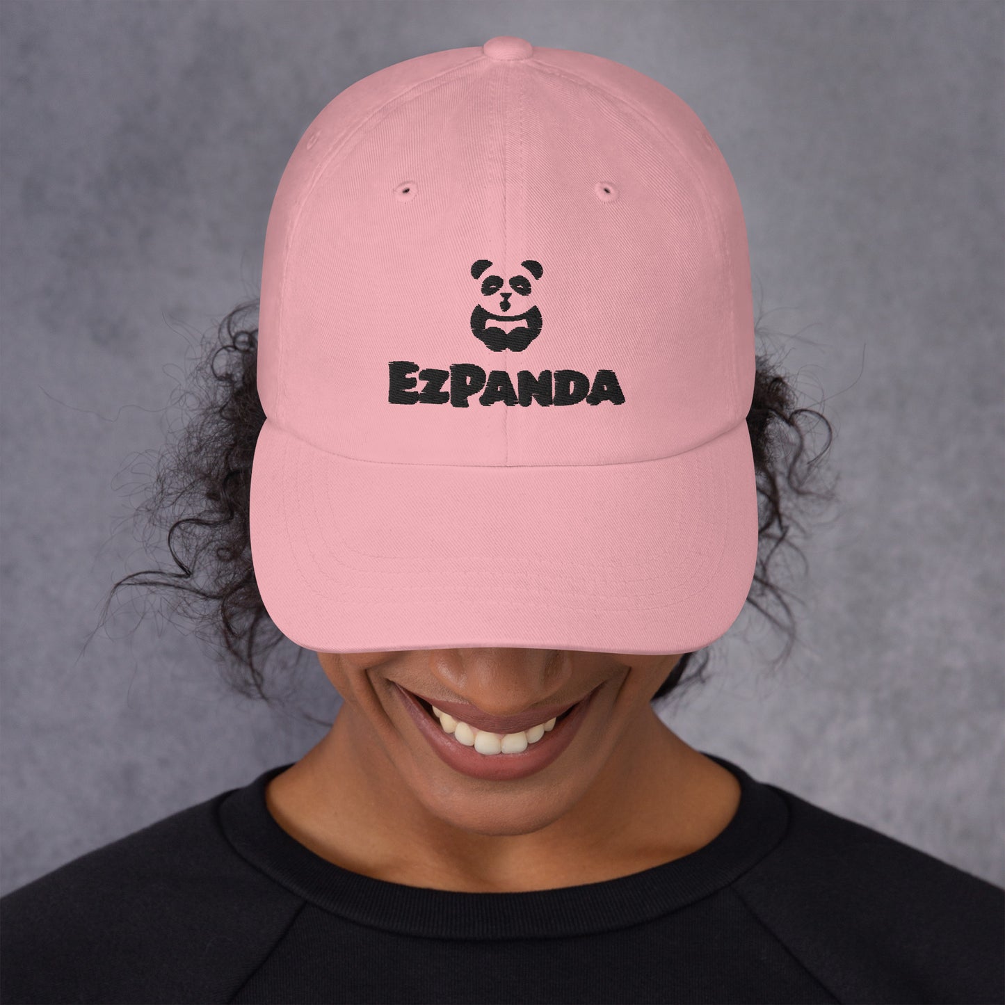 EzPanda® Classic Baseball Cap (Alternate Logo + Name - Transparent Black)