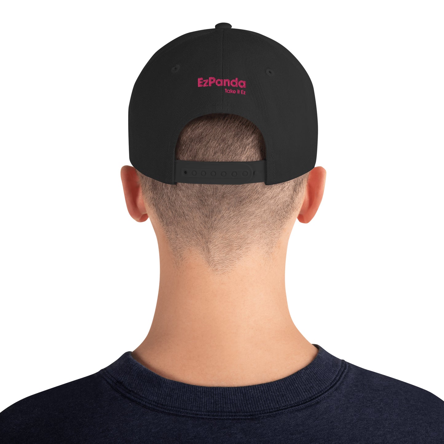 EzPanda® Classic Snapback Hat (Alternate Logo - Transparent White - 3D Puff)