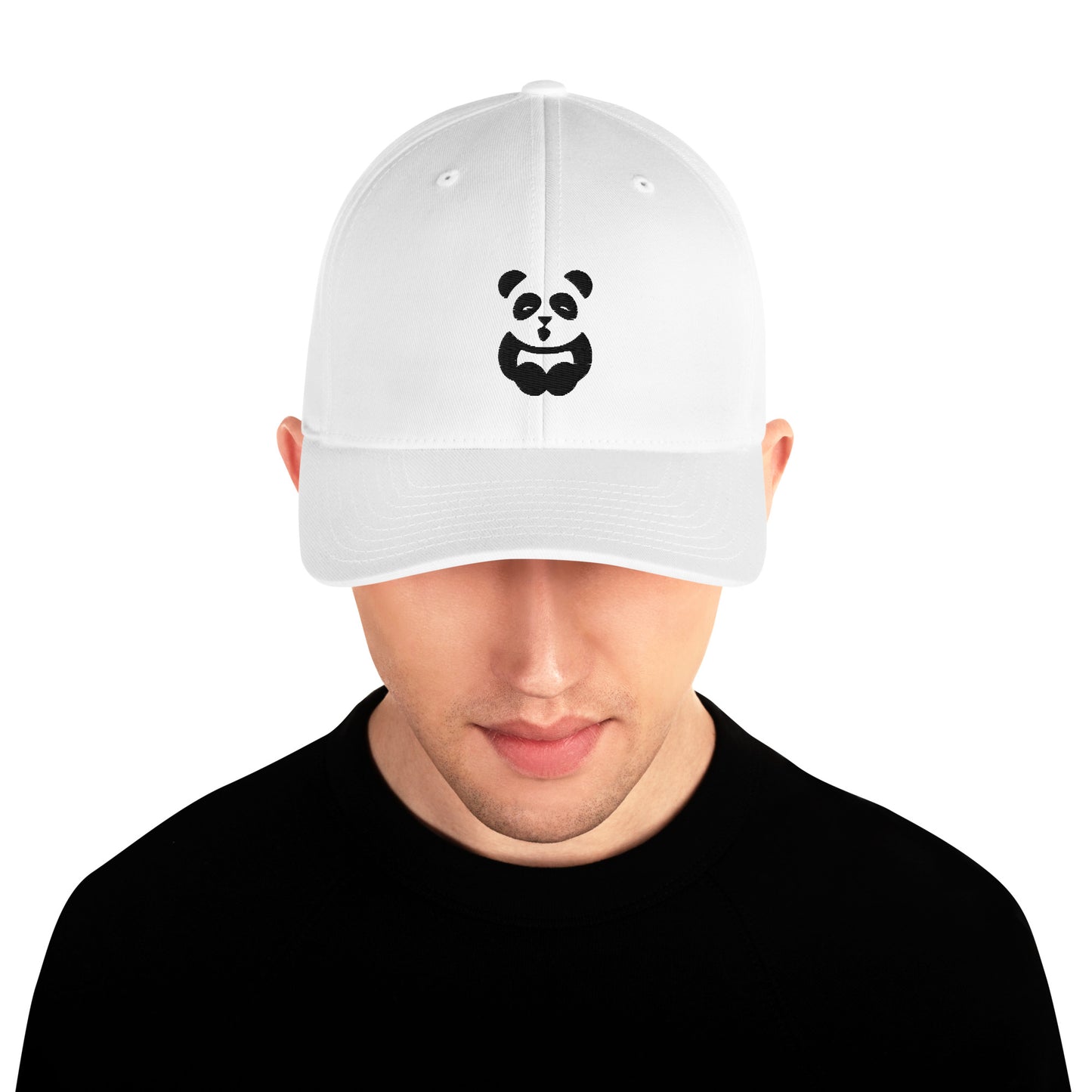 EzPanda® Classic Closed-Back Cap (Alternate Logo - Black and White)