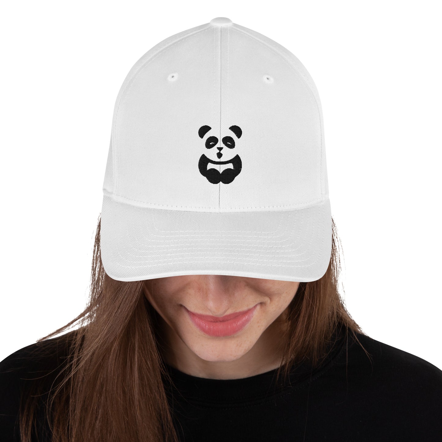 EzPanda® Classic Closed-Back Cap (Alternate Logo - Black and White)