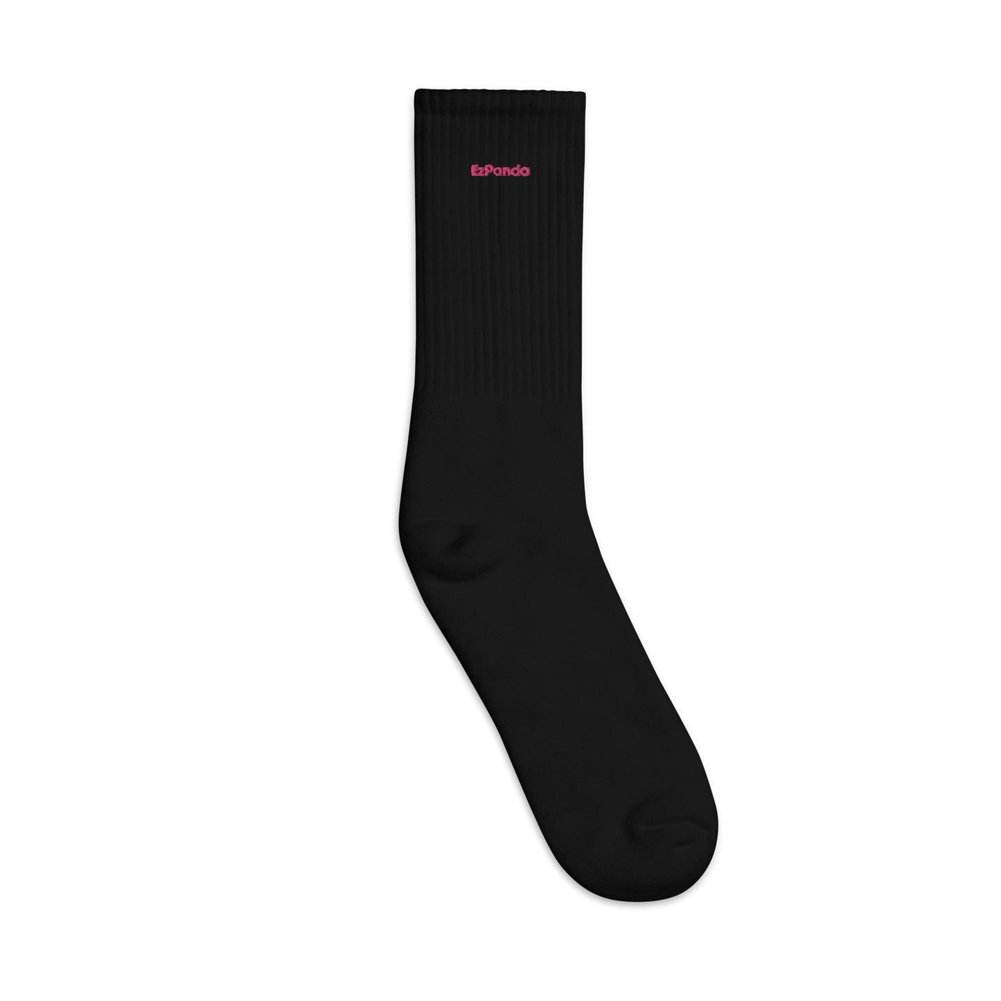 EzPanda® Classic Crew Socks (Original Logo + Name - Transparent Pink)