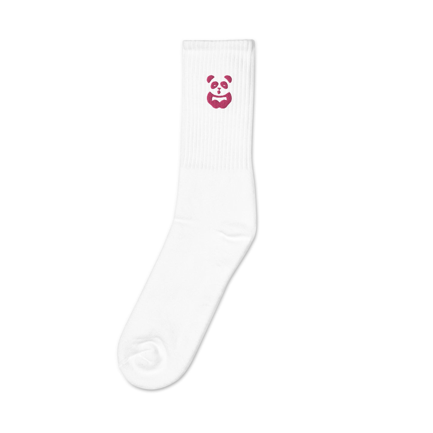 EzPanda® Classic Crew Socks (Alternate Logo - Transparent Pink)