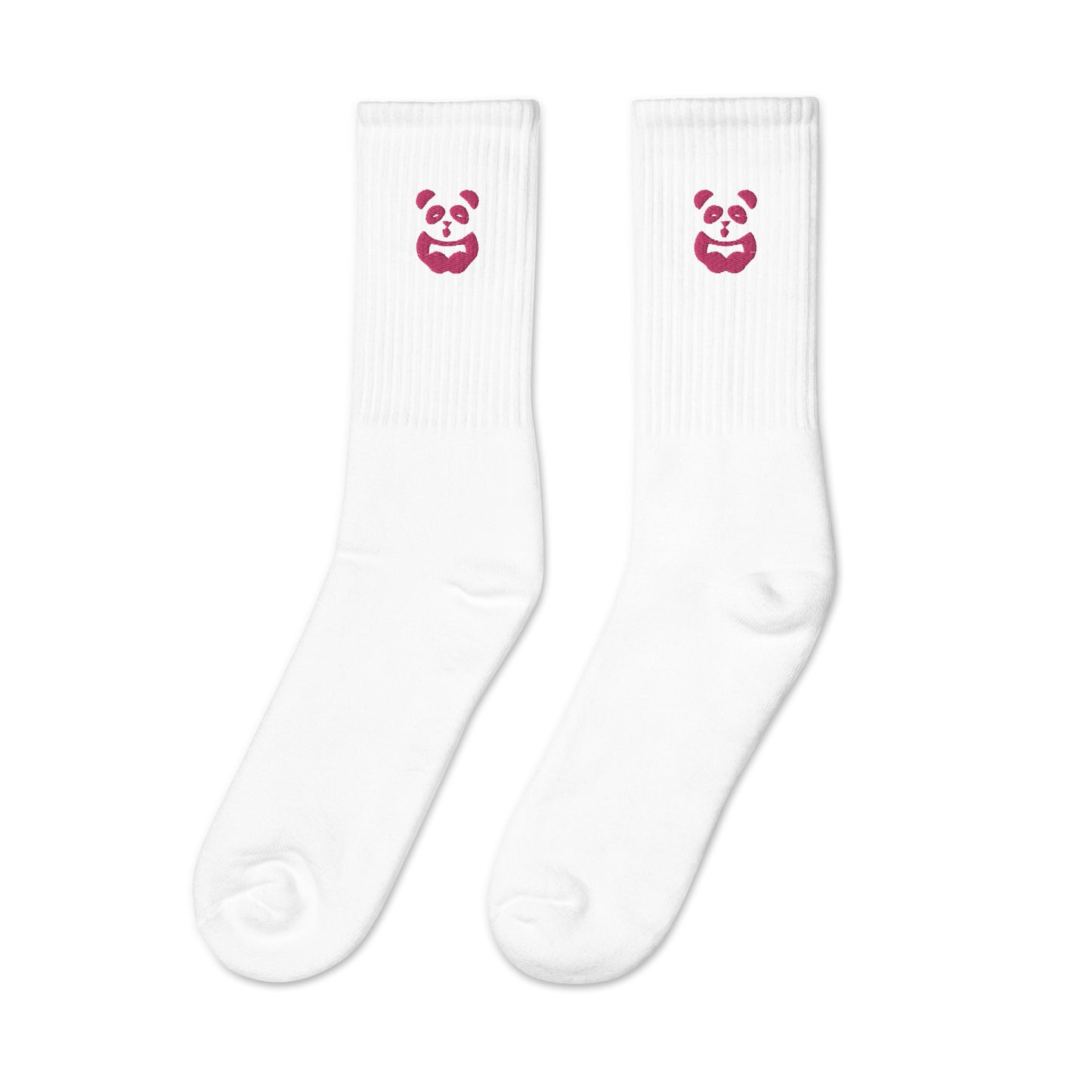 EzPanda® Classic Crew Socks (Alternate Logo - Transparent Pink)