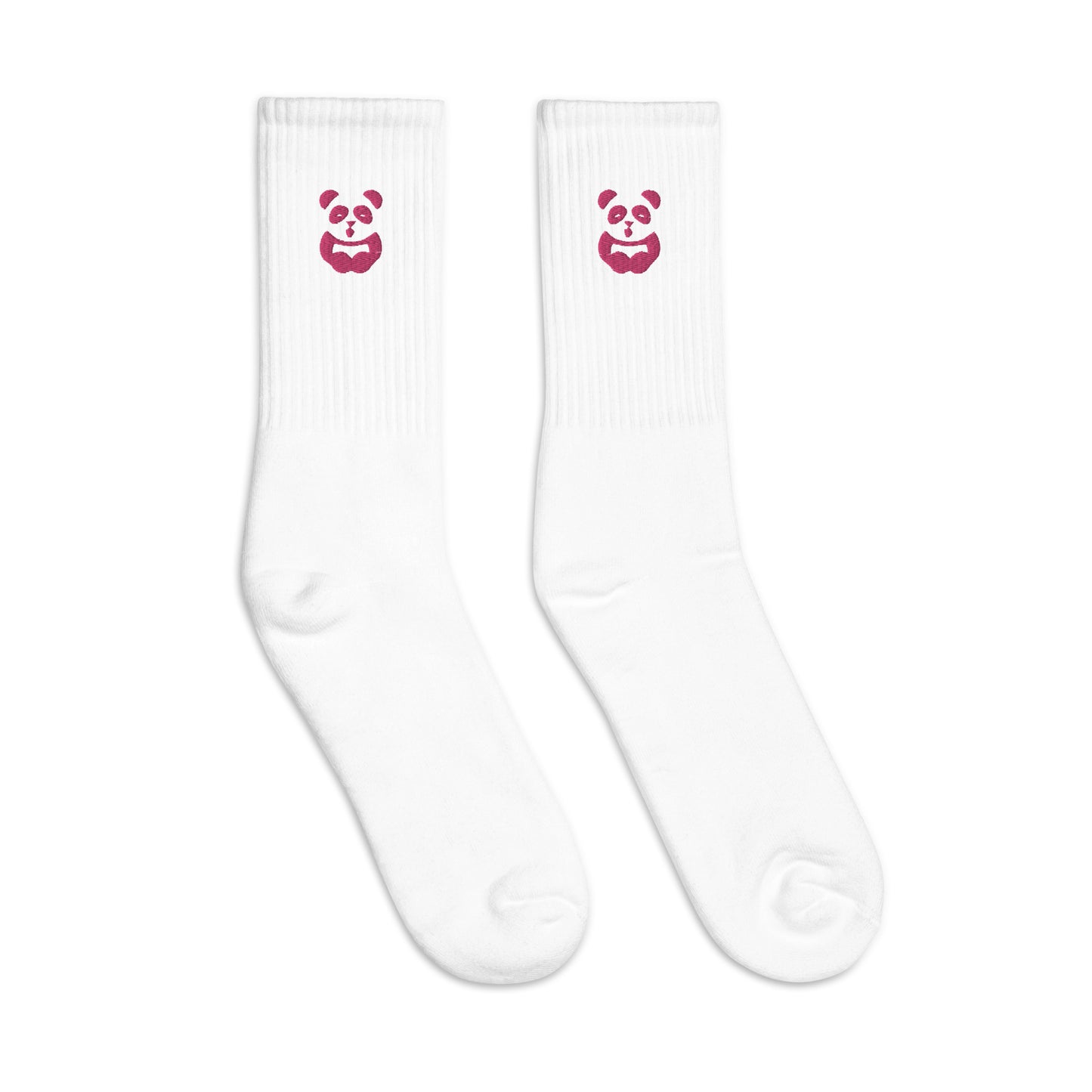EzPanda® Classic Crew Socks (Alternate Logo - Transparent Pink)