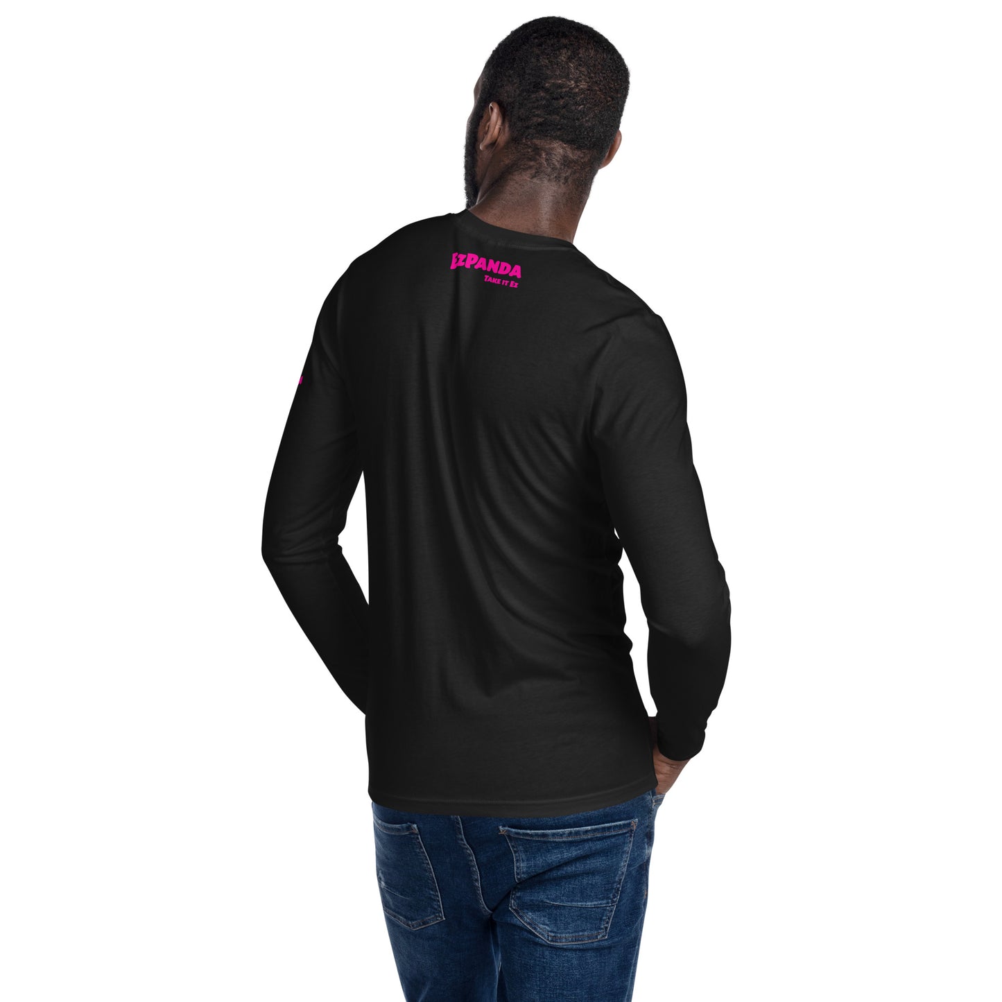 EzPanda® Men's Long Sleeve Fitted Crew Shirt (Take it Ez)