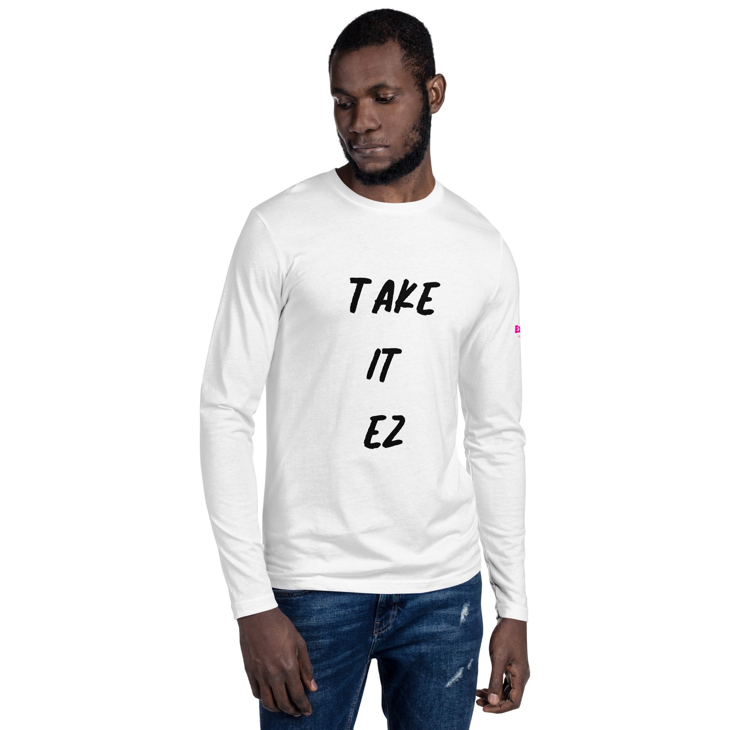EzPanda® Men's Long Sleeve Fitted Crew Shirt (Take it Ez)