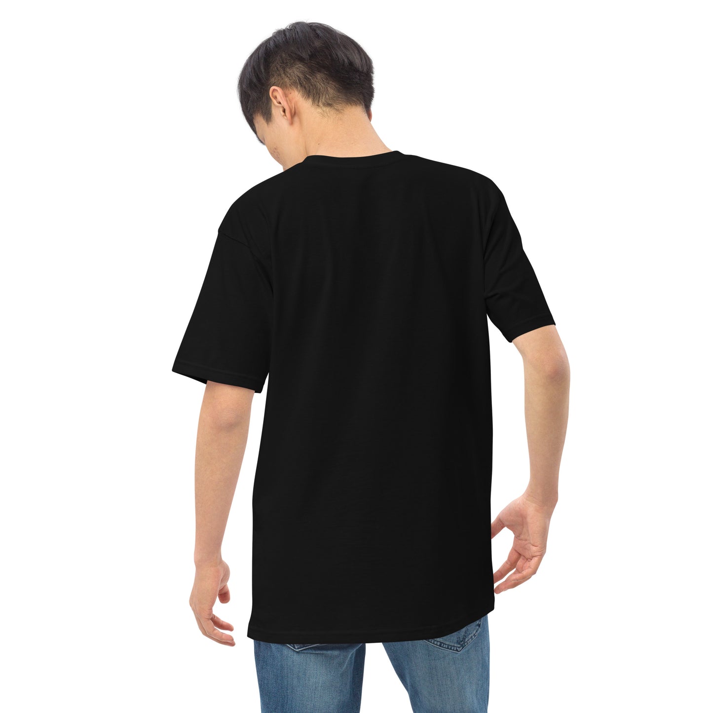 EzPanda® Men's Premium Oversized T-Shirt (Original Logo + Name - Transparent Pink - Toronto)