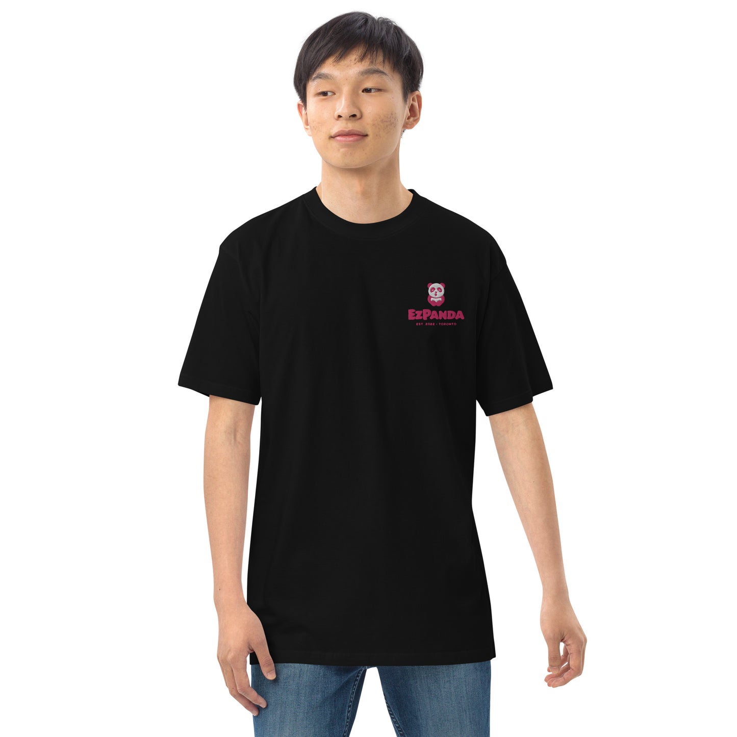 EzPanda® Men's Premium Oversized T-Shirt (Alternate Logo + Name - Toronto)