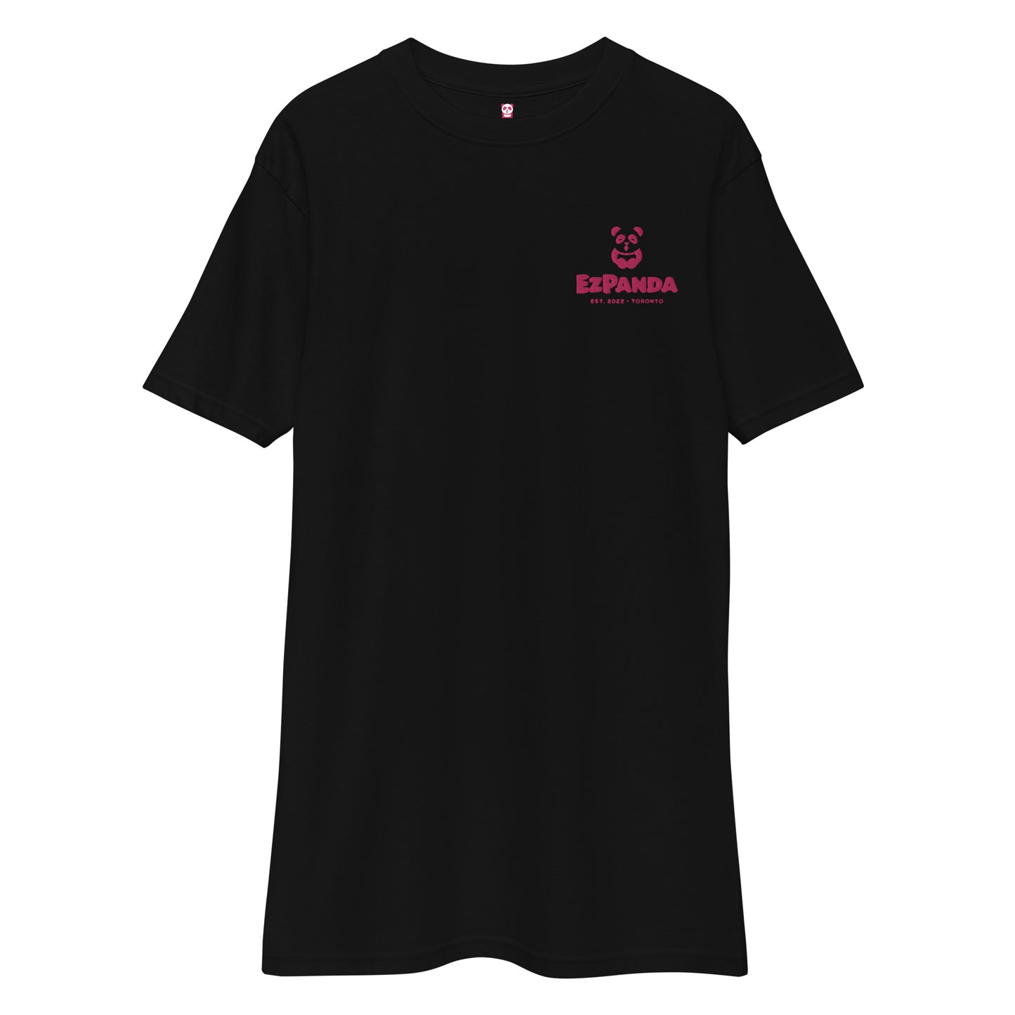 EzPanda® Men's Premium Oversized T-Shirt (Alternate Logo + Name - Transparent Pink - Toronto)