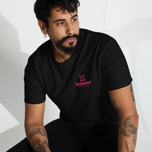 EzPanda® Men's Premium Oversized T-Shirt (Original Logo + Name - Transparent Pink - Toronto)