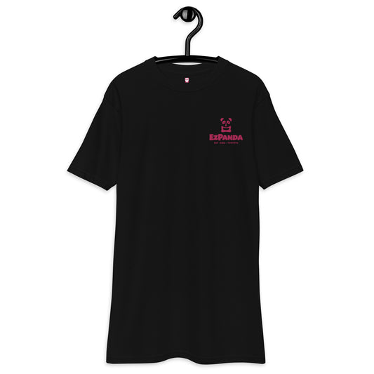 EzPanda® Men's Premium Oversized T-Shirt (Original Logo + Name - Transparent Pink - Toronto)
