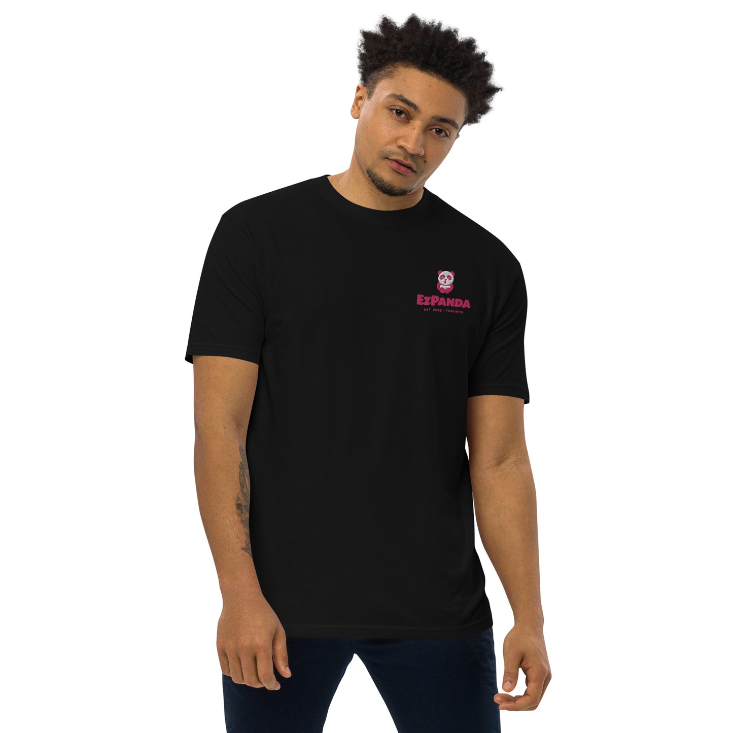 EzPanda® Men's Premium Oversized T-Shirt (Alternate Logo + Name - Toronto)