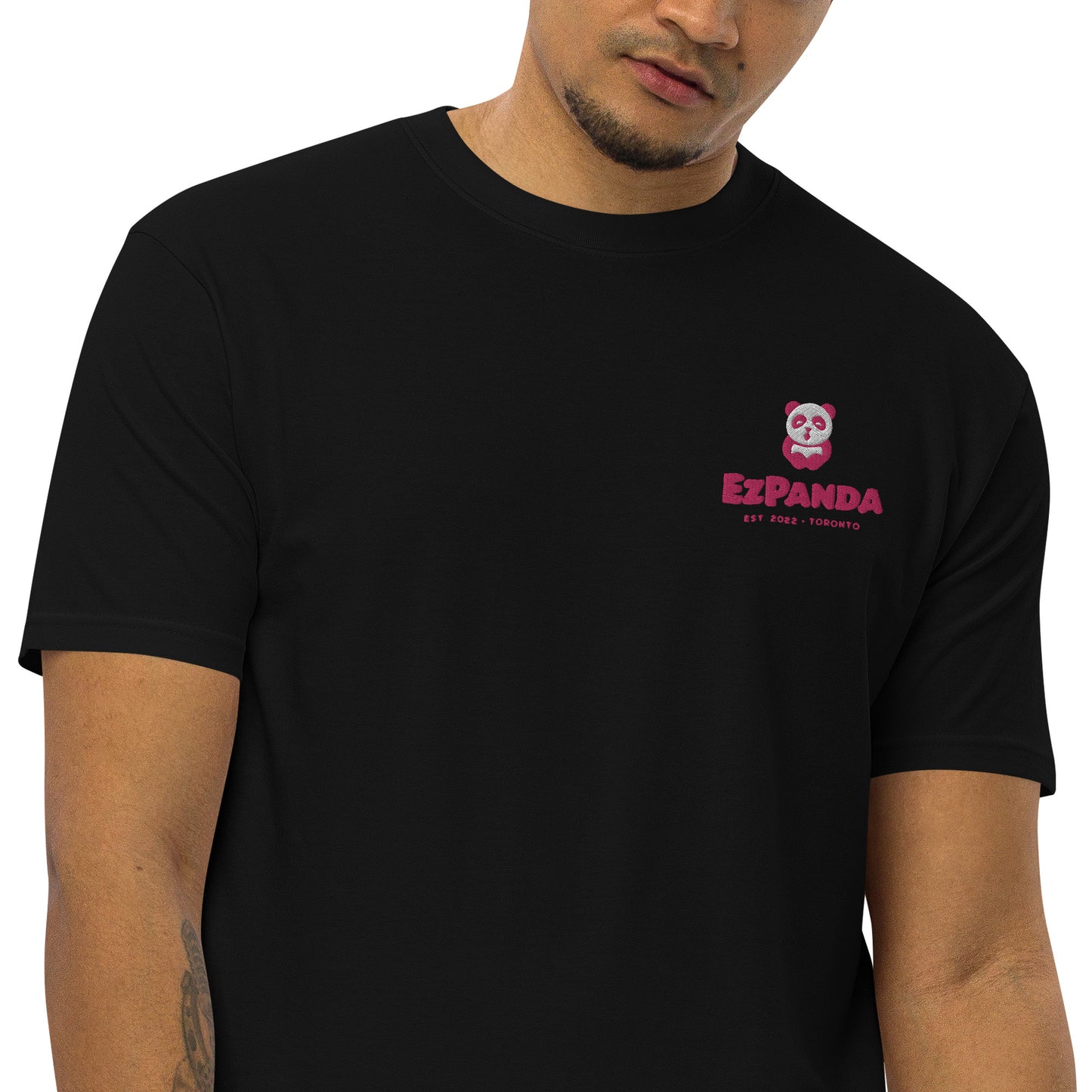 EzPanda® Men's Premium Oversized T-Shirt (Alternate Logo + Name - Toronto)