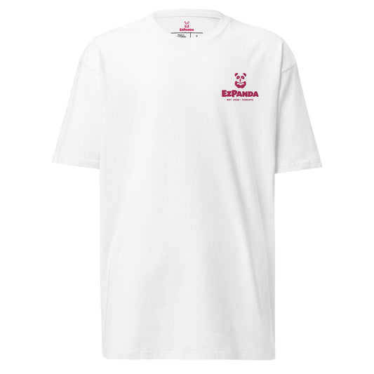 EzPanda® Men's Premium Oversized T-Shirt (Alternate Logo + Name - Transparent Pink - Toronto)