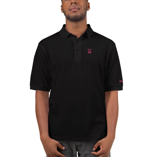 EzPanda® Men's Premium Polo Shirt (Alternate Logo - Pink)