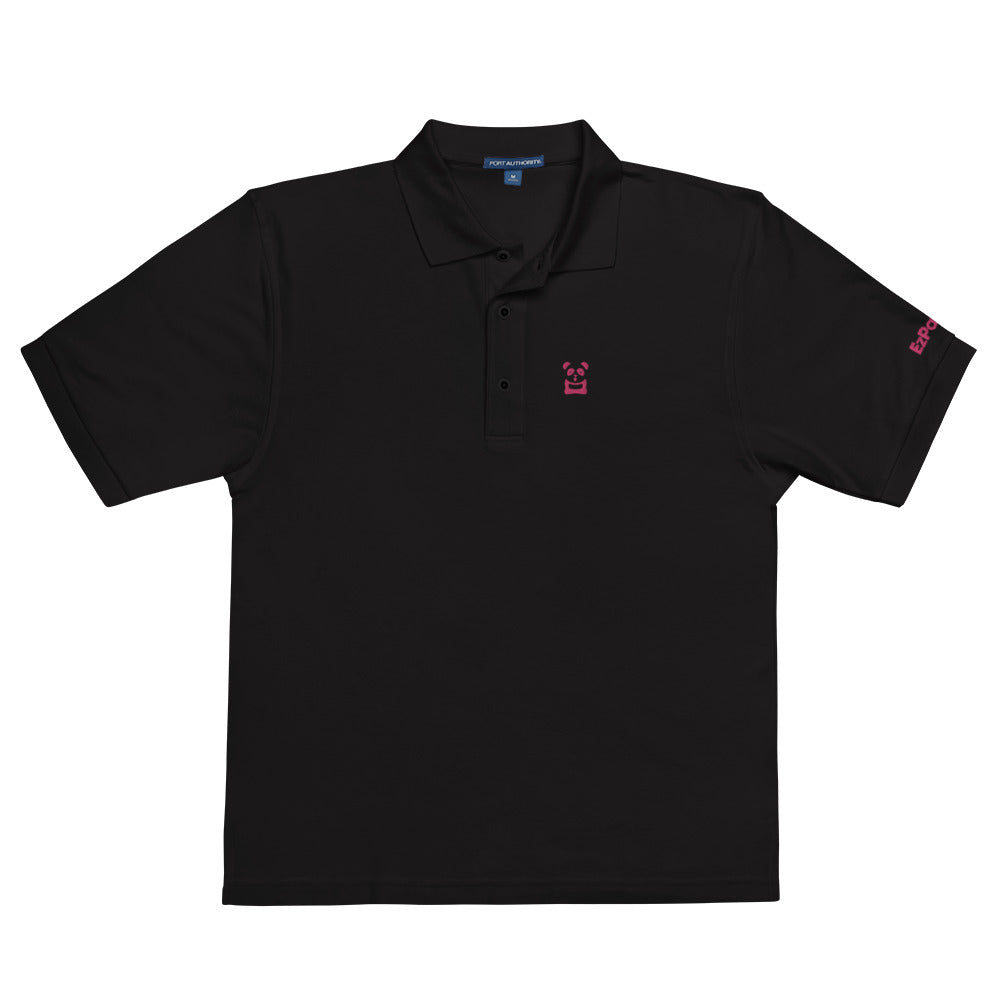 EzPanda® Men's Premium Polo Shirt (Original Logo - Transparent Pink)