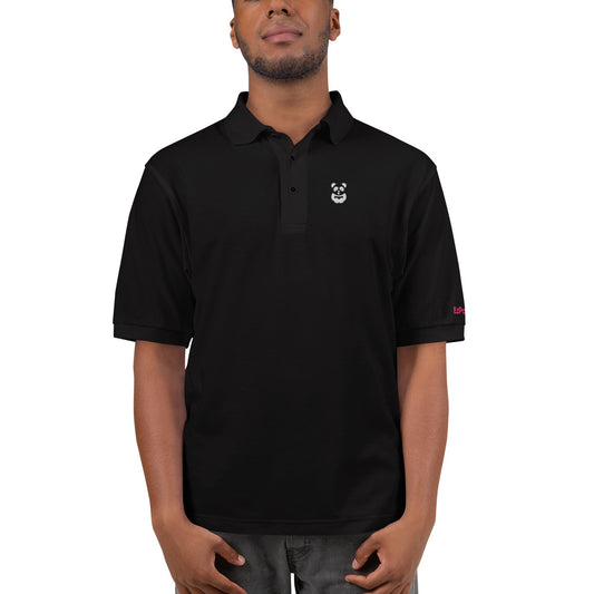 EzPanda® Men's Premium Polo Shirt (Alternate Logo - Transparent White)