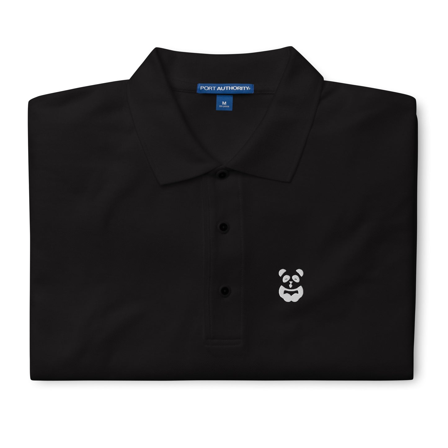 EzPanda® Men's Premium Polo Shirt (Alternate Logo - Transparent White)