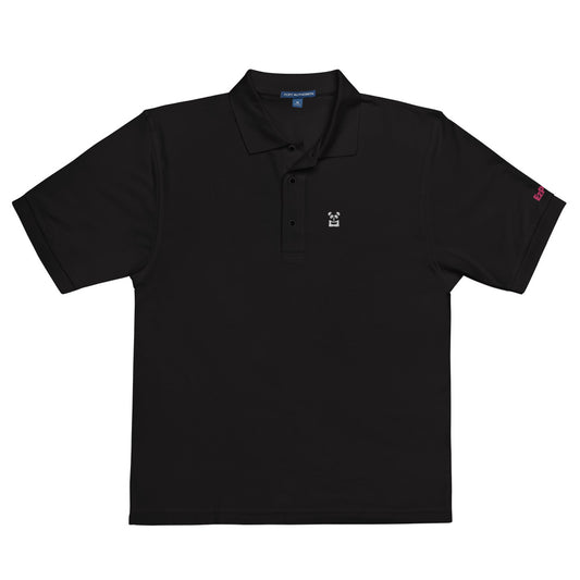EzPanda® Men's Premium Polo Shirt (Original Logo - Transparent White)