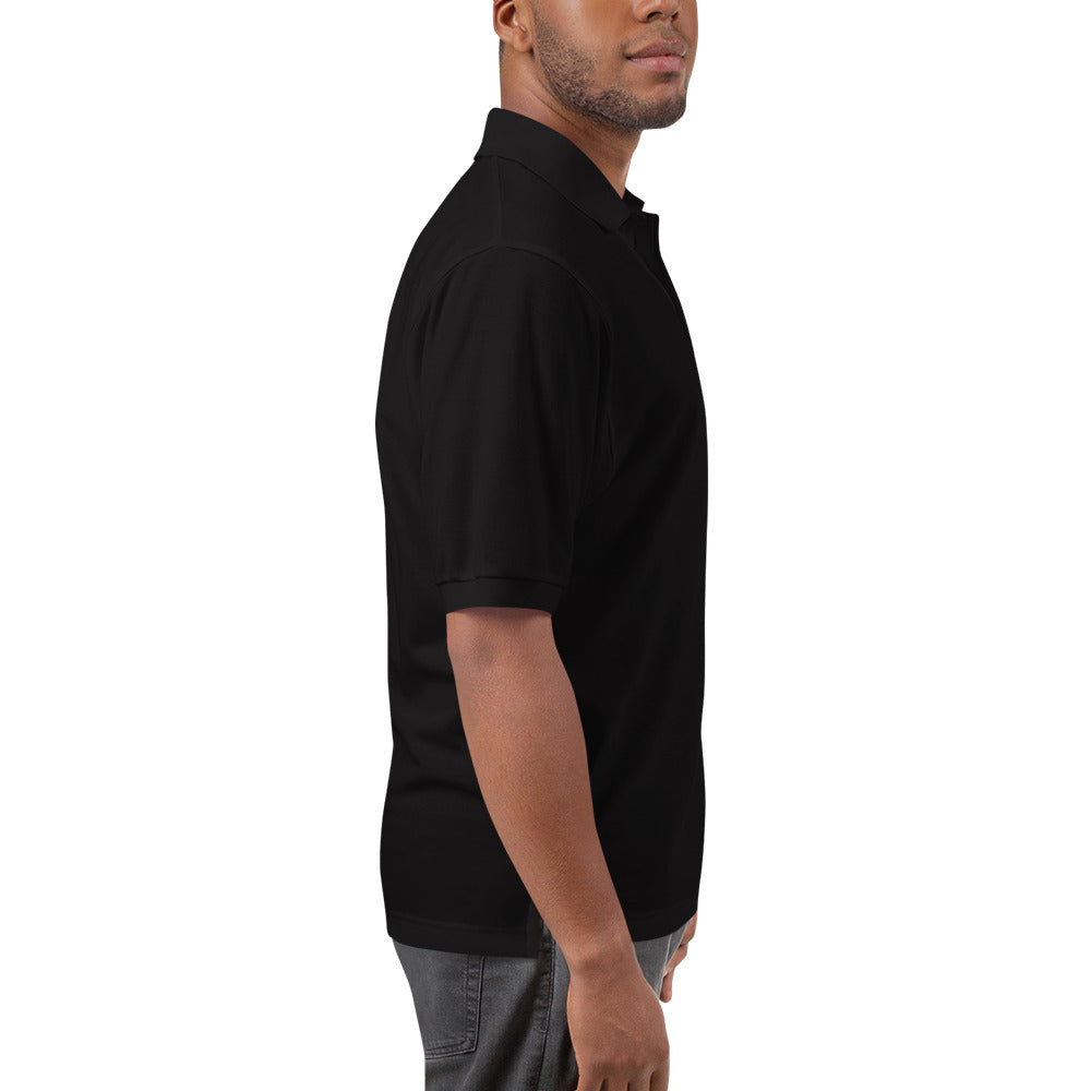 EzPanda® Men's Premium Polo Shirt (Alternate Logo - Transparent White)