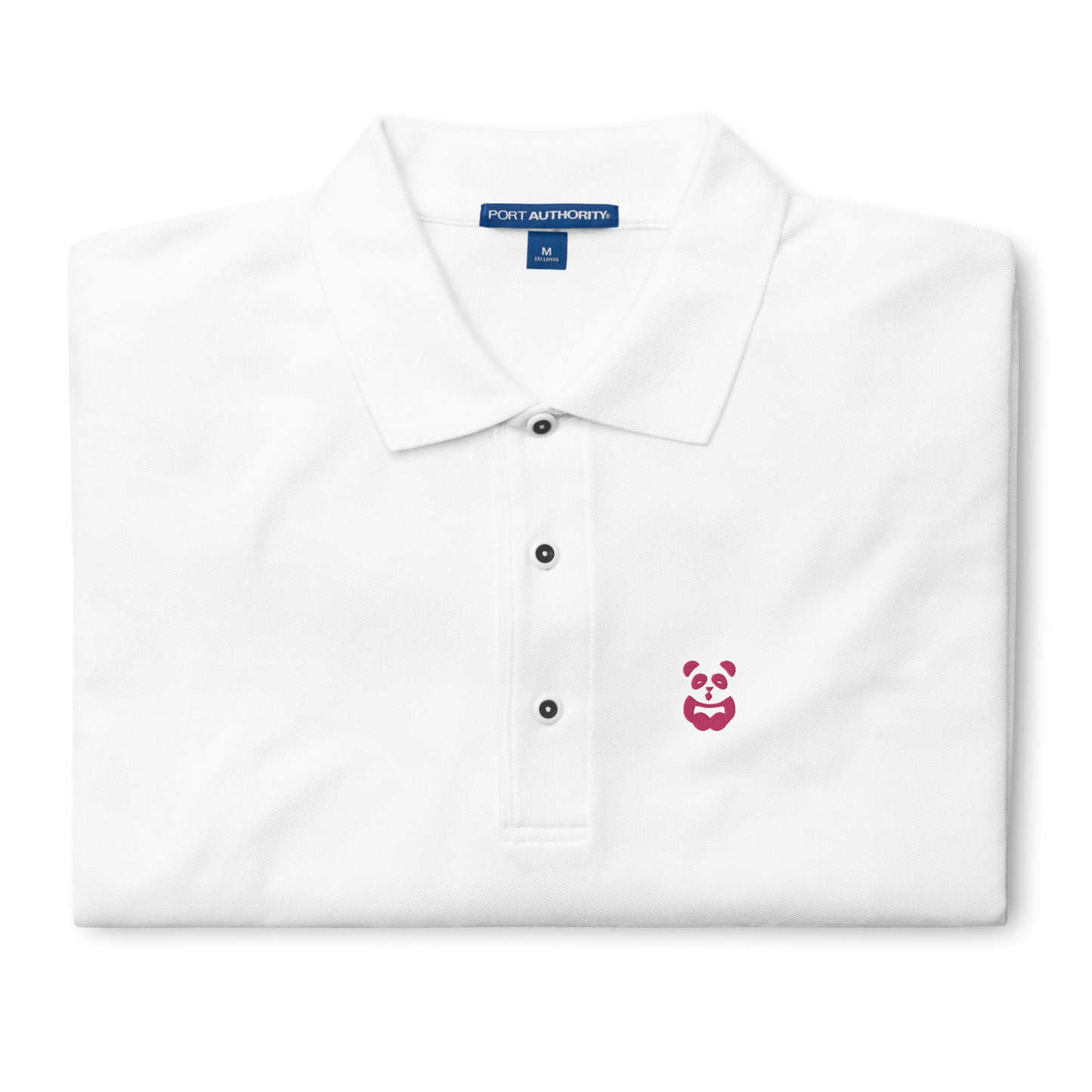 EzPanda® Men's Premium Polo Shirt (Alternate Logo - Pink)
