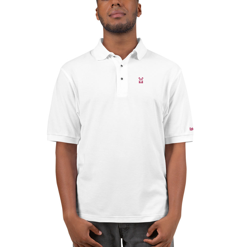 EzPanda® Men's Premium Polo Shirt (Original Logo - Transparent Pink)