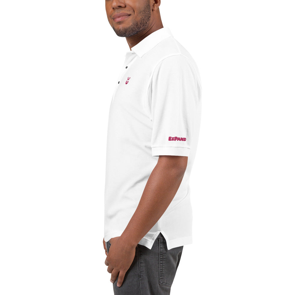 EzPanda® Men's Premium Polo Shirt (Alternate Logo - Pink)
