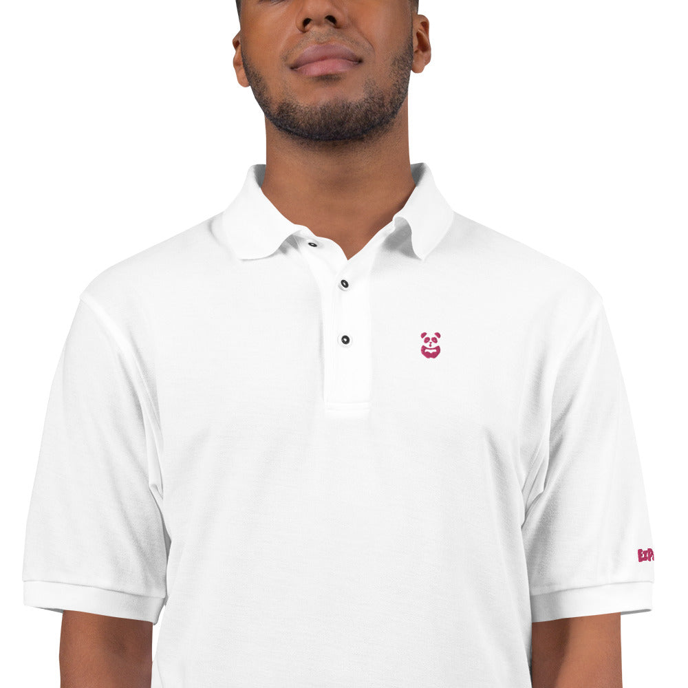 EzPanda® Men's Premium Polo Shirt (Alternate Logo - Pink)