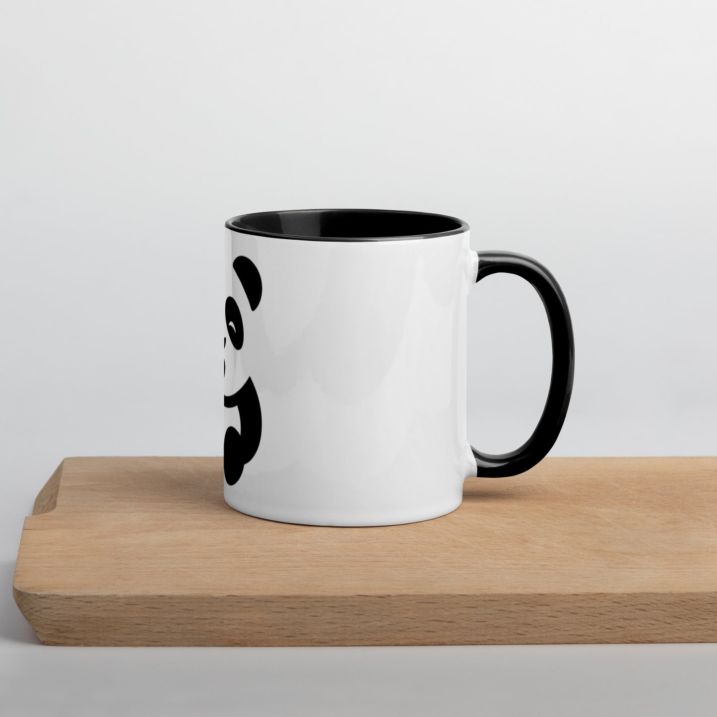 EzPanda® Coffee Mug with Color Inside (Alternate Logo - Transparent - Black)