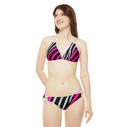 EzPanda® Neon Safari Stripes: Strappy Bikini Set