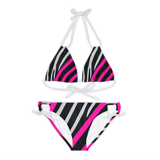 EzPanda® Neon Safari Stripes: Strappy Bikini Set