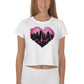 EzPanda® Pulse: Graffiti-Style Heartbeat Women's Crop Tee