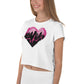 EzPanda® Pulse: Graffiti-Style Heartbeat Women's Crop Tee