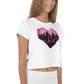 EzPanda® Pulse: Graffiti-Style Heartbeat Women's Crop Tee