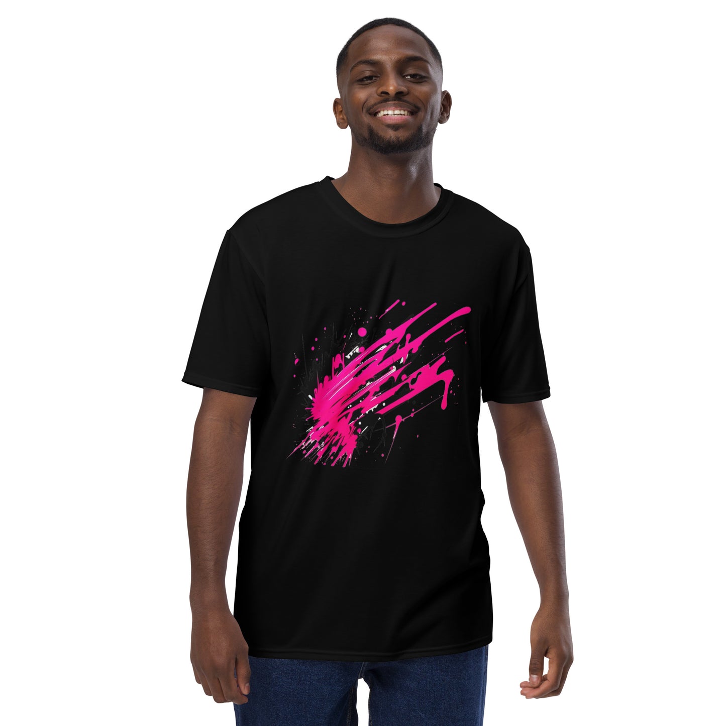 EzPanda® Neon Men's Wave: Graffiti-Style Power Surge Graphic Tee
