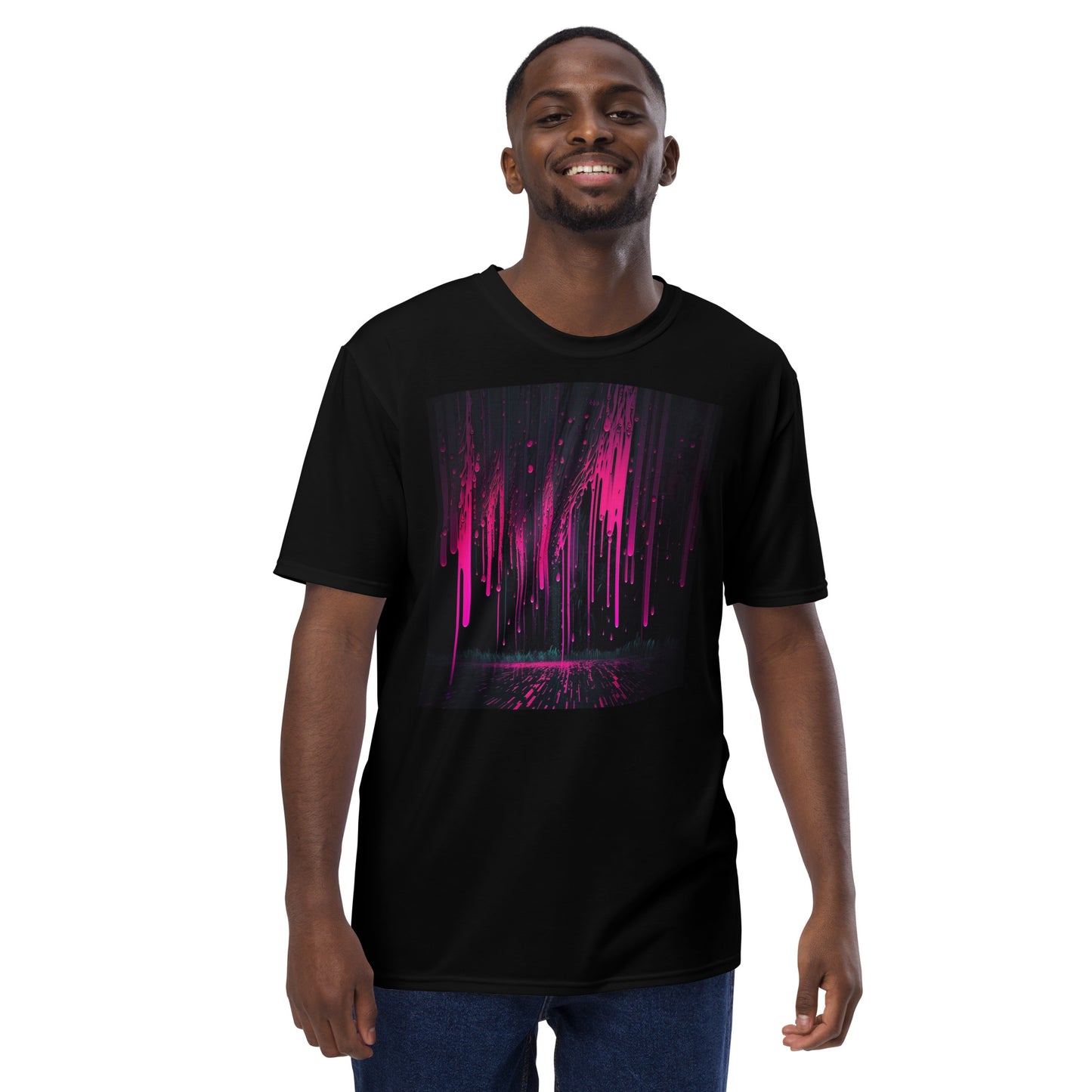 EzPanda® Neon Rain Spectrum: Men's Graphic Tee
