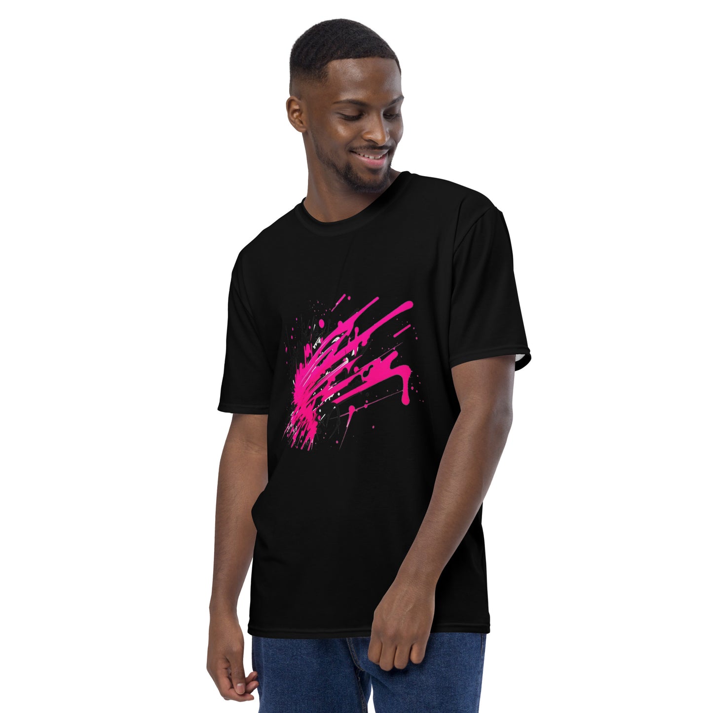 EzPanda® Neon Men's Wave: Graffiti-Style Power Surge Graphic Tee