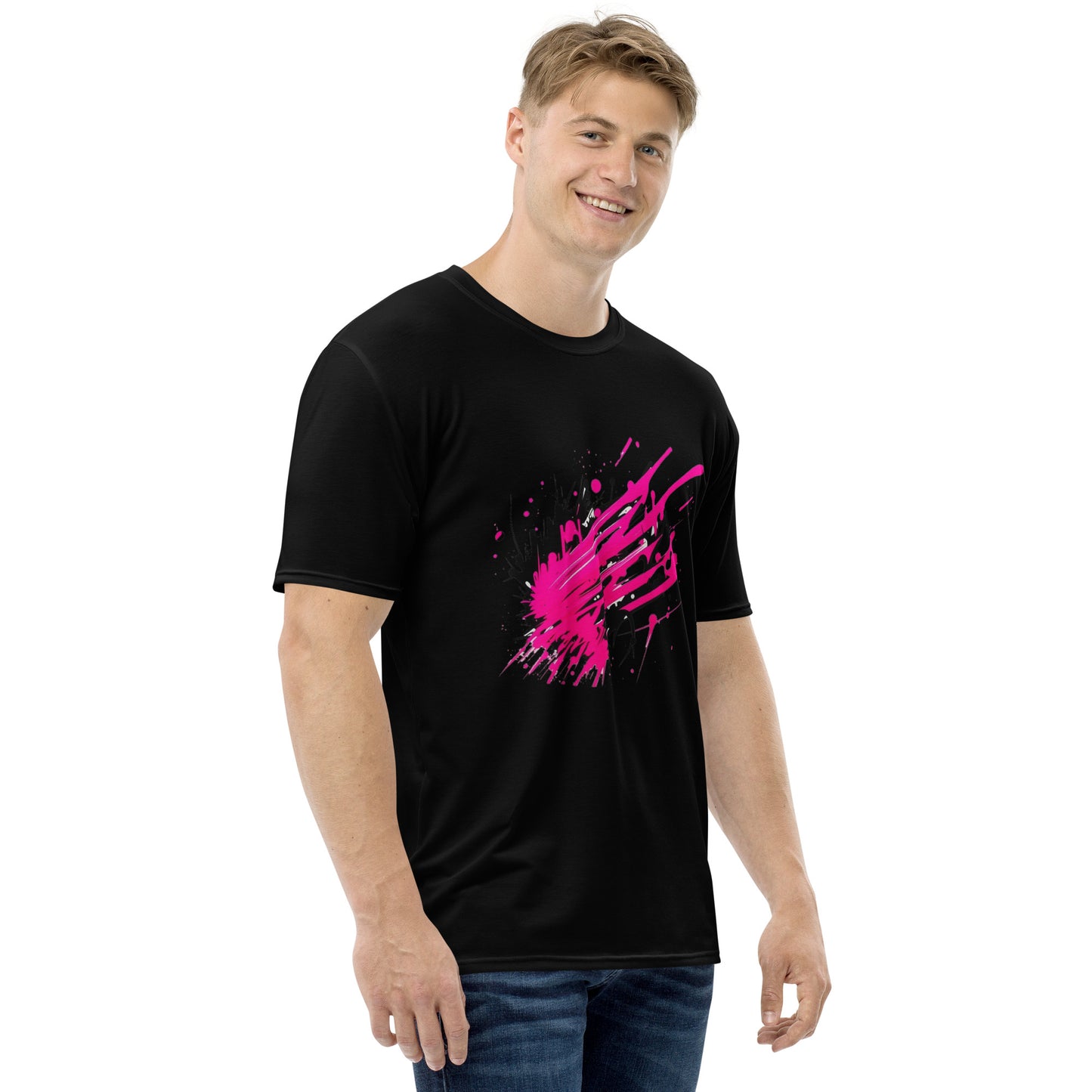 EzPanda® Neon Men's Wave: Graffiti-Style Power Surge Graphic Tee