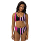 EzPanda® Neon Barcode: High-Waisted Bikini