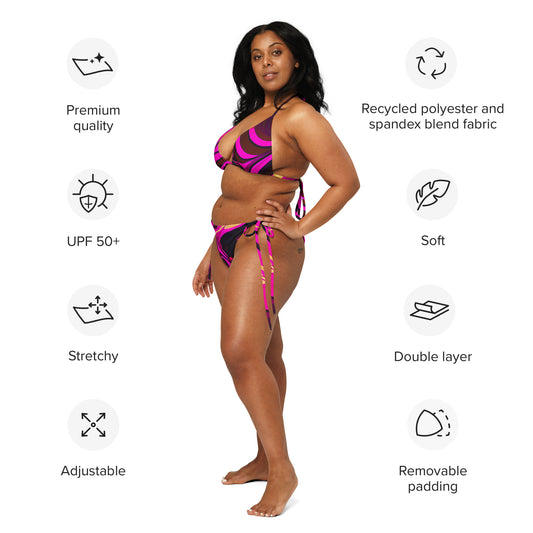 EzPanda® Digital Euphoria: Neon Pink Two-Piece Bikini